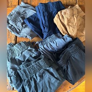 7/8 Boys shorts summer play clothes bundle mesh cargo cotton navy gray khaki